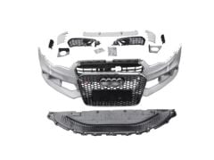 Audi A6 2012-2014 İçin Uyumlu Rs6 Ön Tampon Panjur Seti (Krom Çerçeve)