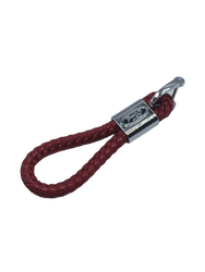 Ford Örgülü Deri Kayış Anahtarlık Kırmızı