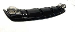 Mercedes W117 CLA 45 2016-2019 Uyumlu Yedek Parça Difüzör Siyah Egzoz Seti