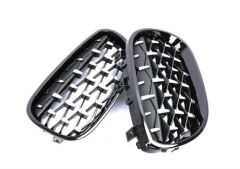 Bmw 5 Serisi 2004-2009 E60 Diamond Panjur(Böbrek) Piano Black Çerçeve