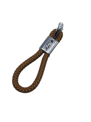 Ford Örgülü Deri Kayış Anahtarlık Kahverengi