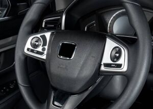 Honda Uyumlu Yedek Parça Civic FC5 2016-2020 İçin Uyumlu DIireksiyon Kaplaması 2 Parça - Silver