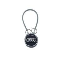 Audi Çelik Telli Metal Anahtarlık Siyah
