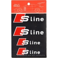 Audi Sline Sticker 4 Adet Beyaz