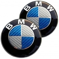 Bmw Karbon Logo 7.0 x 7.0 Mavi Gri (AL-48)