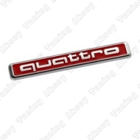 Audi Quattro Yapıştırma Kırmızı Bagaj ve Çamurluk Logosu