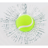 Tenis Toplu 3 Boyutlu Kırık Cam Sticker