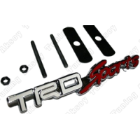 TRD Sports Beyaz-Kırmızı Metal Panjur Logosu