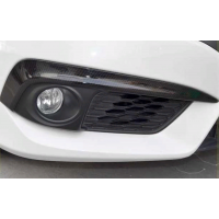 Honda Civic Fc5 2016-2020 Ön Sis Kaşı-Halka Kaplama Karbon
