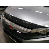 Honda Civic Fc5 2016-2020 Ön Panjur Üst Kaplama Karbon