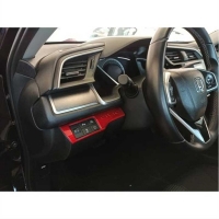 Honda Civic Fc5 2016-2020 Kontrol Panel Kaplama - Kırmızı