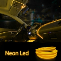 Araç İçi Neon Aydınlatma Sarı 3 Metre