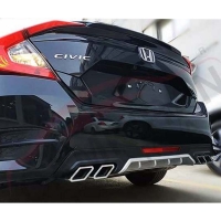 Honda Civic FC5 2016-2020 Difüzör Kare Egzoz Silver