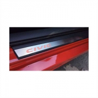 Honda Civic Fc5-FK7 2016-2020 Işıklı Kapı Eşiği Kırmızı