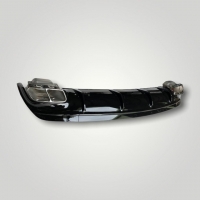 Mercedes W176 12-15 A45 Difüzör & Egzoz Seti (Parlak Siyah) - Silver Egzoz İle (AMG PAKET İÇİN)