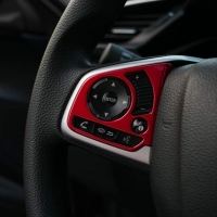 Honda Civic FC5 2016-2020 Uyumlu Direksiyon Kaplaması 2 Parça- Kırmızı