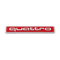 Audi Quattro Kırmızı Krom Bagaj Logosu 7×1 Cm