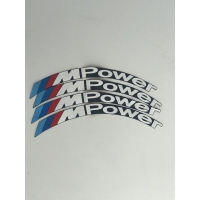 Bmw M Power Lastik Yazısı Seti 8 Adet