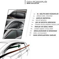 Volkswagen Jetta-2010-2017 Plus Style Cam Rüzgarlığı