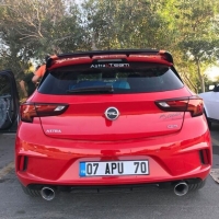 Opel Astra K 2015 Difüzör OPC St P Black Sağ+Sol Çiftli Çıkış