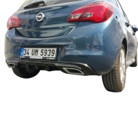 Opel Corsa E 2014 Difüzör Sport +Egzos Ucu(Krom) P Black Set