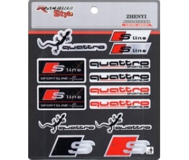 Audi Sline Quattro Sticker 13 Adet