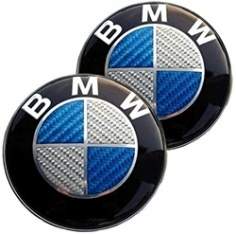 Bmw Karbon Logo 7.0 x 7.0 Mavi Gri (AL-48)