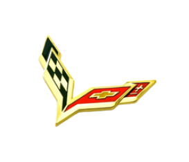 Corvette Bayrak Yapıştırma Altın Sarısı Bagaj ve Çamurluk Logosu
