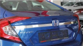 Honda Cıvıc Fc5 2016-2020 Bagaj Üst Nikelaj Kaplama Dar