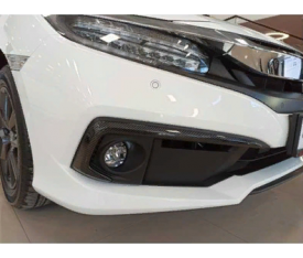 Honda Cıvıc Fc5 2019-2021 Ön Sis Kaşı Kaplaması Karbon (makyajlı Kasa)