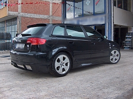 Audi A3 Arka Tampon Eki 4 Kapı Uyumlu